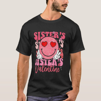 T-shirt Visage Souriant Groovy Soeur de la Saint-Valentin