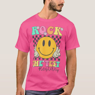 T-shirt Visage Souriant pour une Journée de Test Motivatio