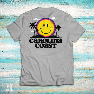 T-shirt Visage Sourire Tropical Côte Caroline Heureux