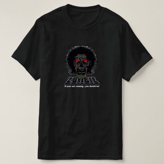 T-SHIRT VISAGE VERT ZOMBIE (Design devant)