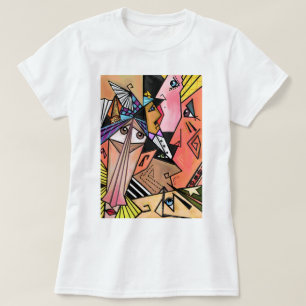 T-shirt Visages Abstraits - Humeurs - Cubisme Peinture Por