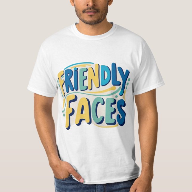 T-shirt Visages conviviaux (Devant)
