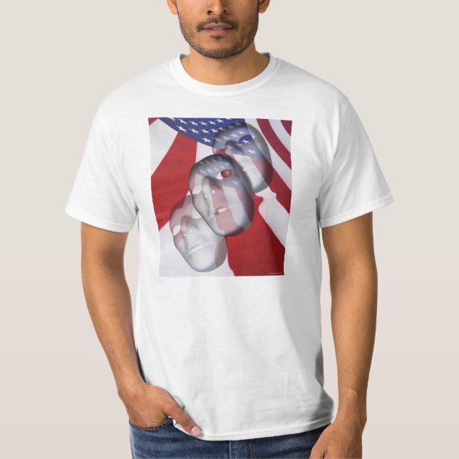 T-shirt Visages de chemise de liberté (Devant)