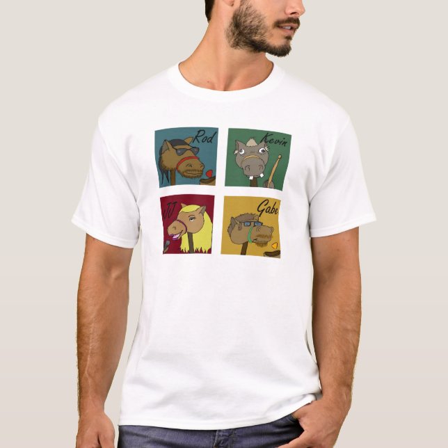T-shirt visages de PS (Devant)