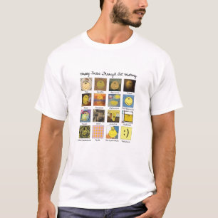 T-shirt visages heureux par la chemise d'histoire d'art