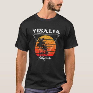 T-shirt Visalia Californie Rétro Palmiers CA Vintage