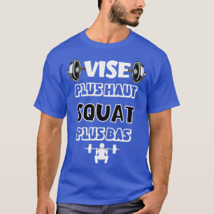 T-shirt Vise Plus op Squat Plus Low Humour Workout Don Wo