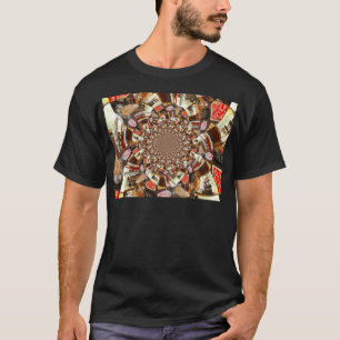 T-shirt Vision psychédélique des teintes Brown