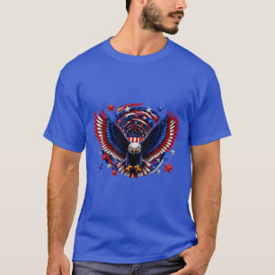 T-shirt Vision Spirale Américaine – Aigle Patriotique Opti