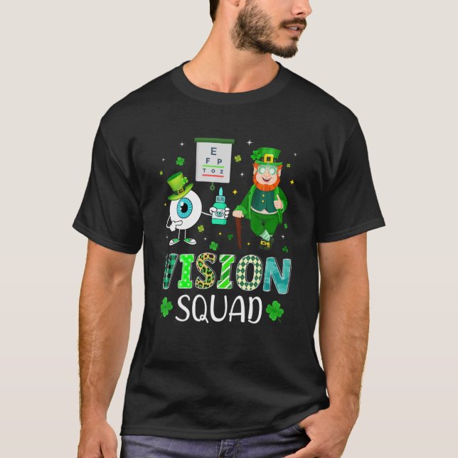 T-shirt Vision Squad Leprechaun Optometrist St Patrick’S D (Devant)