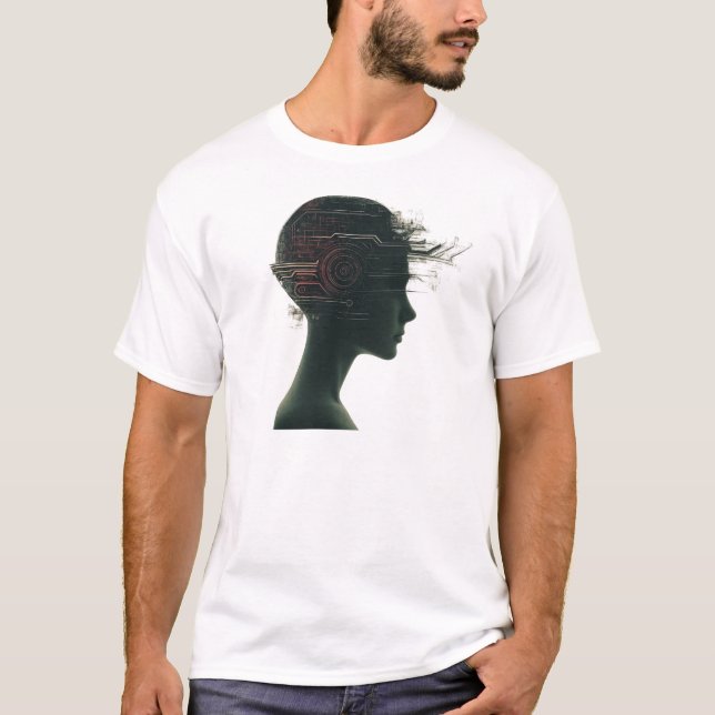 T-shirt visionnaire et cybernétique futuriste (Devant)