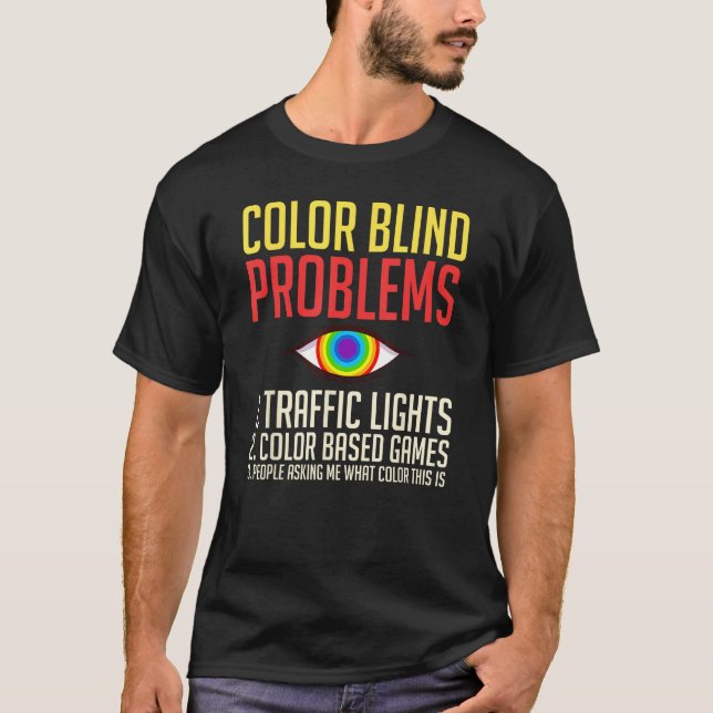 T-shirt Visions des lunettes de test de couleur aveugle (Devant)