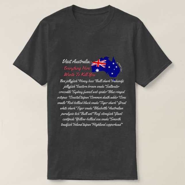 T-shirt Visit Australia - Une chemise MisterP (Design devant)