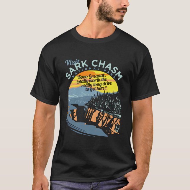 T-shirt Visit Sark Chasm Novelty (Devant)