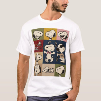 T-shirt Visite des époques rétro de Snoopy, conception de