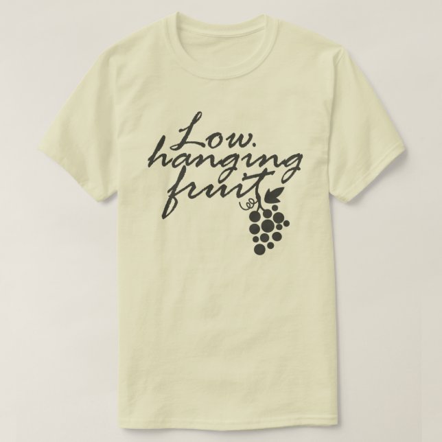 T-shirt Visite du vignoble vinicole à faible pendaison (Design devant)