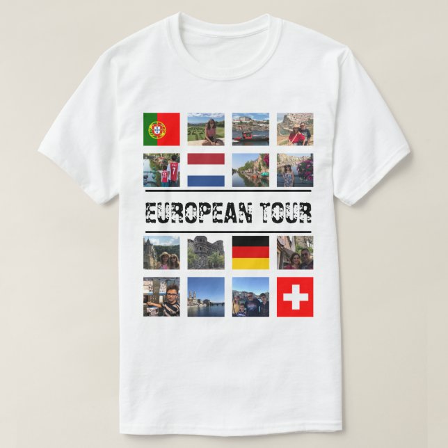 T-shirt Visite européenne customisée (Design devant)