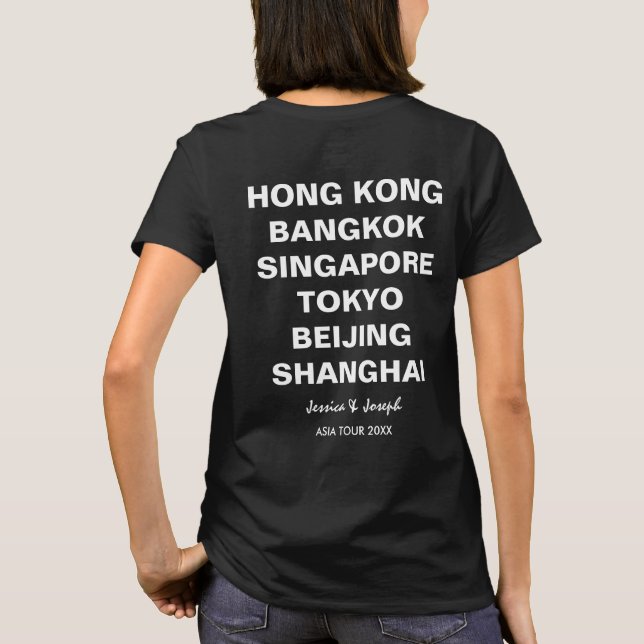 T-shirt Visite Hong Kong, Pékin, ville de l'Asie de (Dos)