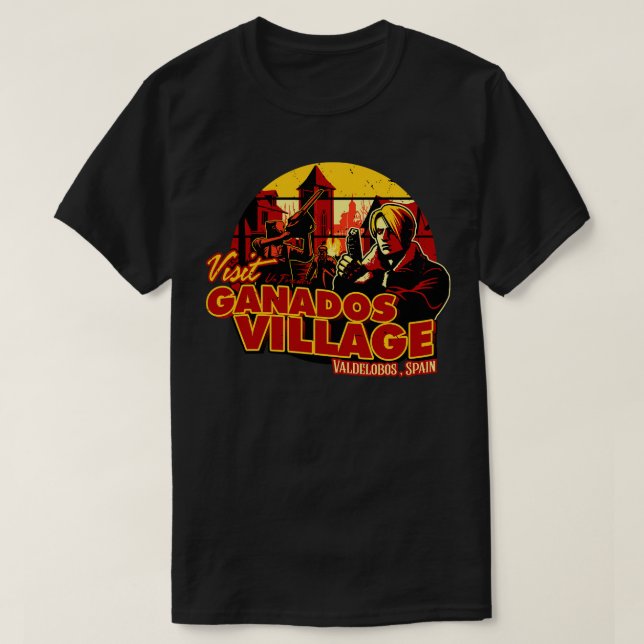 T-shirt Visiter le village (Design devant)