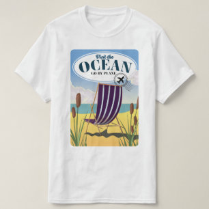 T-shirt Visiter l'océan "Aller en avion"