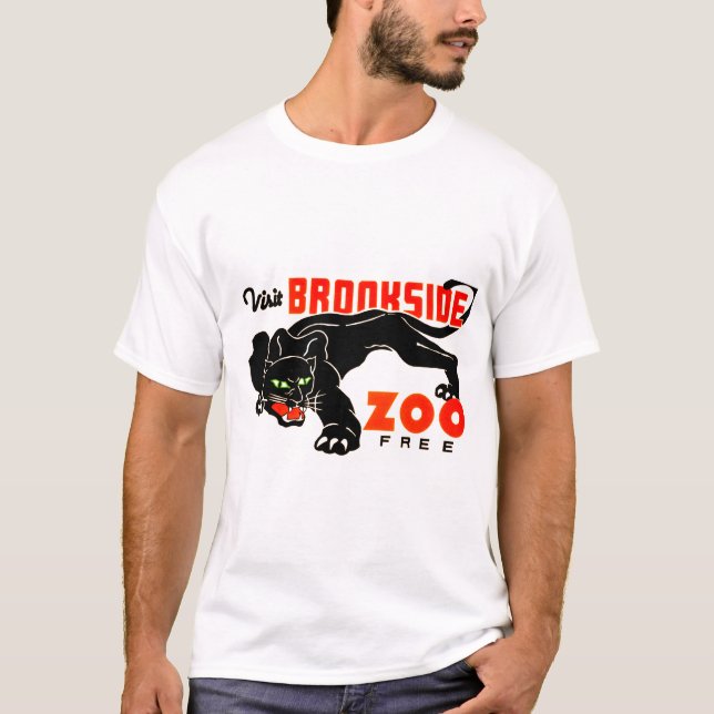 T-shirt Visitez Brookside Zoo Gratuit (Devant)