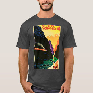 T-shirt VISITEZ LA YOUGOSLAVIE Visit Yugoslavia Train Loco