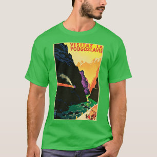 T-shirt VISITEZ LA YOUGOSLAVIE Visite Yougoslavie Train Lo