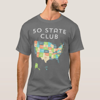 T-shirt Visitez les 50 États carte USA t Cadeau pour voyag