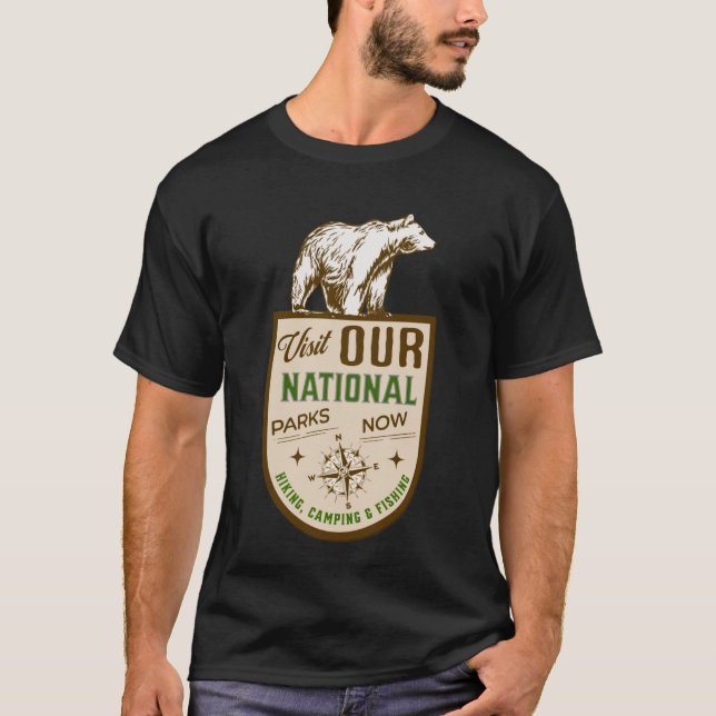 T-shirt Visitez Nos Parcs Nationaux, Protégez Nos Parcs T- (Devant)