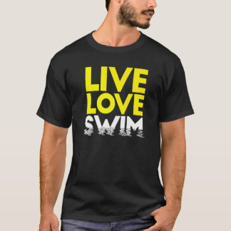 T-shirt Vit Amour Nage Nageur De Fond Natation