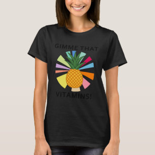 T-shirt Vitamines d'ananas Alimentation saine Fruits d'été