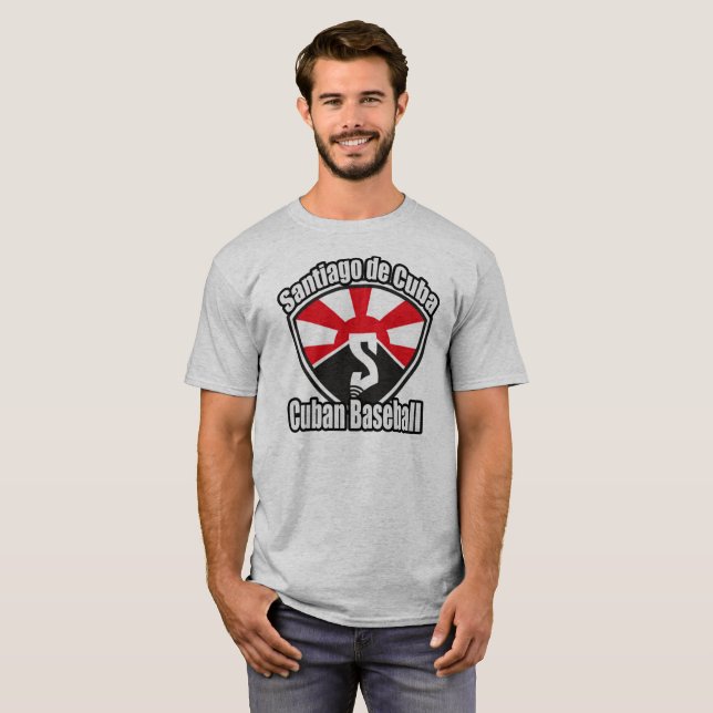 T-shirt Vitesse cubaine de base-ball de Santiago de Cuba (Devant entier)