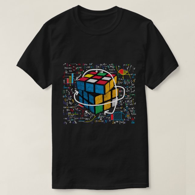 T-shirt Vitesse Cubing Compétitivité Puzzle Funny Math Lov (Design devant)
