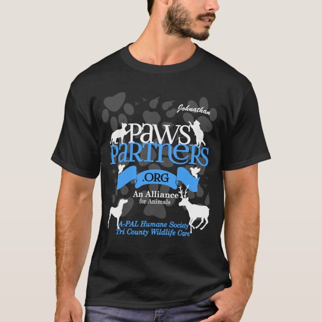 T-shirt vitesse de logo de PawsPartners.org Alliance (Devant)