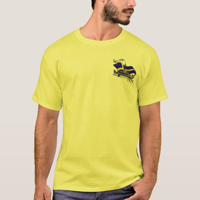 T-shirt Vitesse de Svensk Suède de bateau de Viking de (Devant)