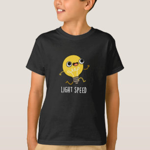 T-shirt Vitesse lumineuse amusante Coupe en bulbe Jeu fonc