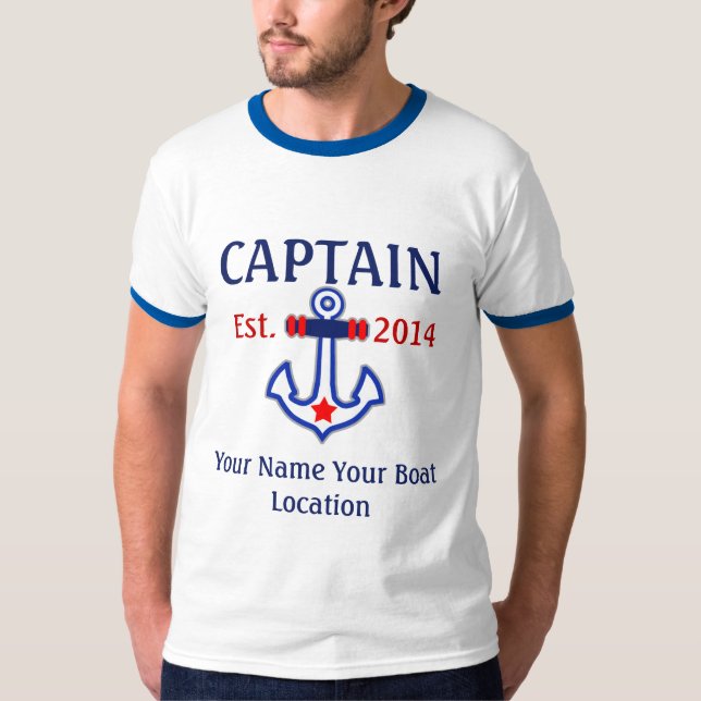 T-shirt Vitesse personnalisée de capitaine de capitaine (Devant)