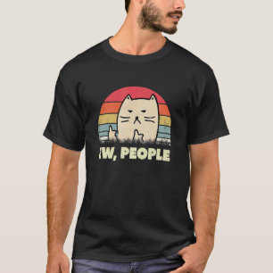 T-shirt Vitnage chat noir nouvelles personnes miowat chat
