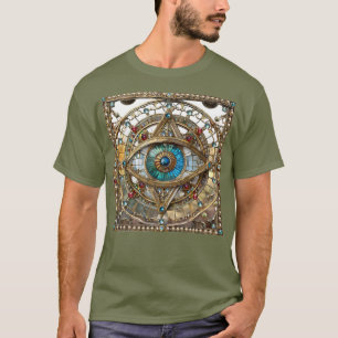 T-shirt Vitrail Orné du Troisième Œil