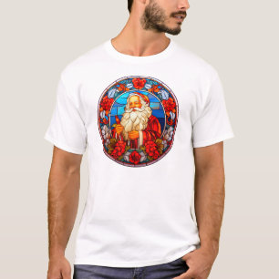 T-shirt Vitrail Père Noël ornement de Noël-67671