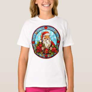 T-shirt Vitrail Père Noël ornement de Noël-67672