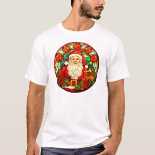 T-shirt Vitrail Père Noël ornement de Noël-67678