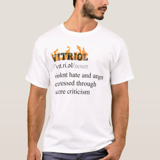 T-shirt Vitriol, texte noir, gros, nano 23