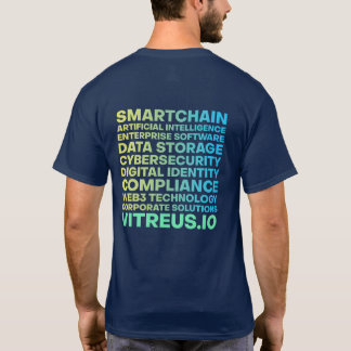 T-shirt VITRUS imprimé (avant et arrière) | MARINE