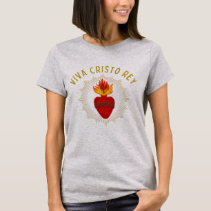 T-shirt Viva Cristo Rey Catholique Cristeros Sacré Coeur