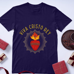 T-shirt Viva Cristo Rey Catholique Cristeros Sacré Coeur