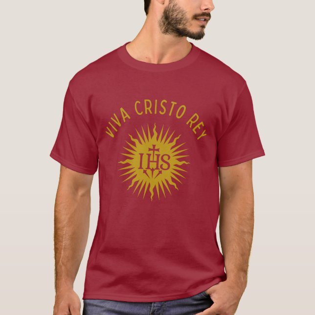 T-shirt Viva Cristo Rey Cristeros catholiques (Devant)