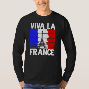 T-shirt Viva La France Paris Accueil Amoureux Tour Eiffel