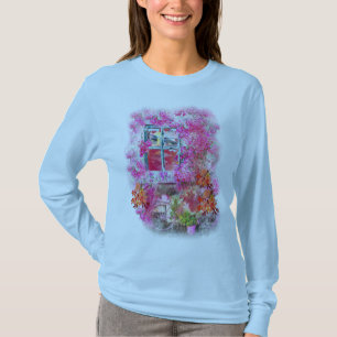 T-shirt Viva Magenta 2023 fille dans la fenêtre