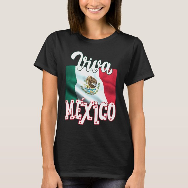 T-shirt Viva Mexica 16th September Independence Day Mexica (Devant)